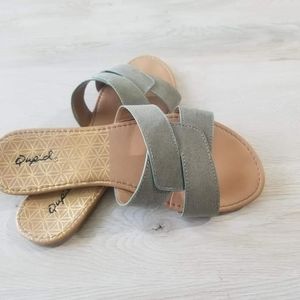 Olive sandles...NEW IN BOX/ Boutique Destash